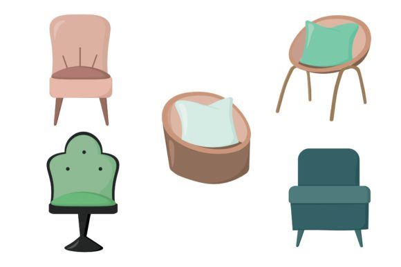 Armless Patio Chair Graphics & Illustrations