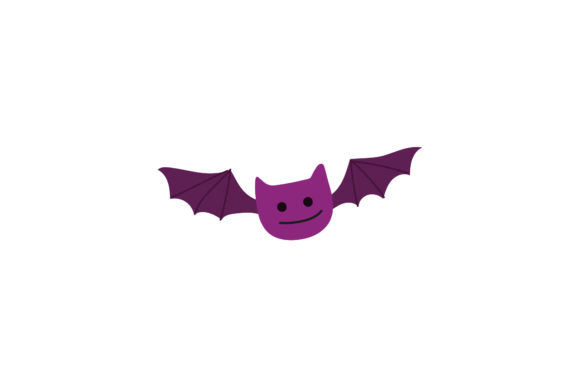 Bat Cute Halloween Illustrations Vector Graphics