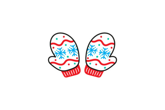 Christmas Gloves Asset Illustrations for Graphics