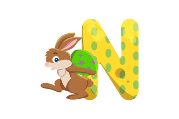Cute Easter Egg Alphabet N Illustrations Review