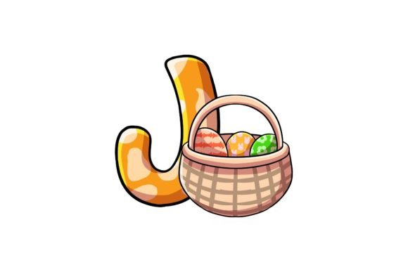 Easter Egg Alphabet J Illustrations Graphics Review