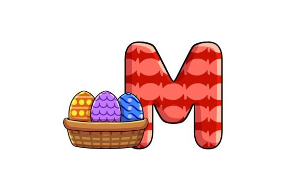 Easter Egg Alphabet M Illustrations Graphics