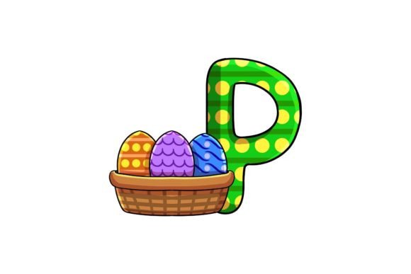 Easter Egg Alphabet P Illustrations Graphics