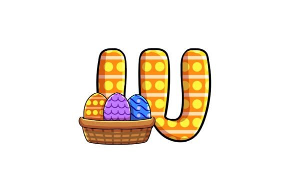 Easter Egg Alphabet W Illustrations Graphics Review