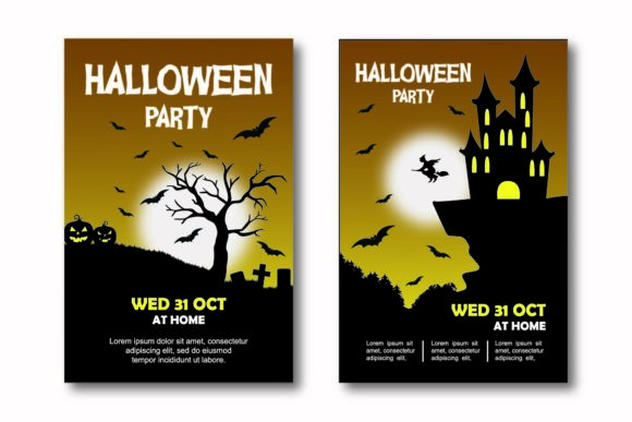 Halloween Flyer Template Illustrations & Graphics