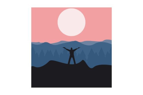 Illustrations View Man Hill: Graphics & Illustrations Review