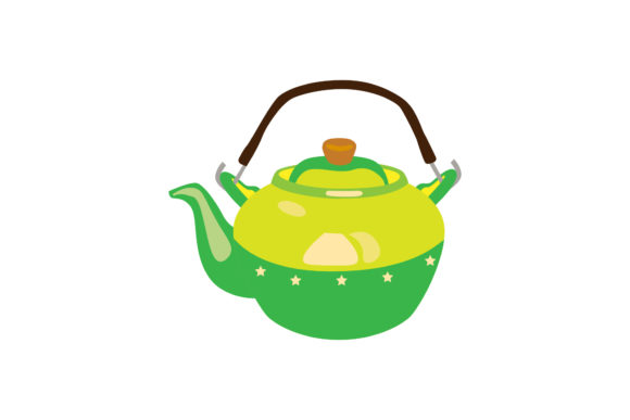 Kitchen Kettle Green Illustrations: Graphics Review