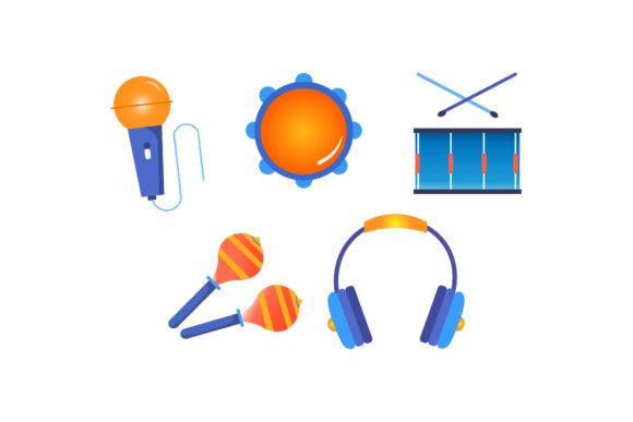 Musical Instrument Illustrations Set: Graphics & Illustrations