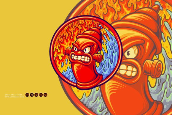 Scary Fire Hydrant Graphics & Illustrations
