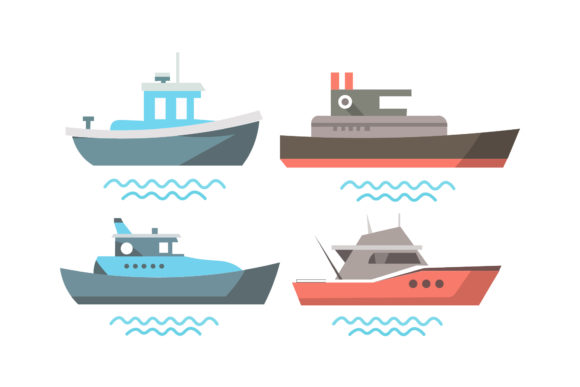 Ship Illustrations Vectors Set: Graphics & Illustrations