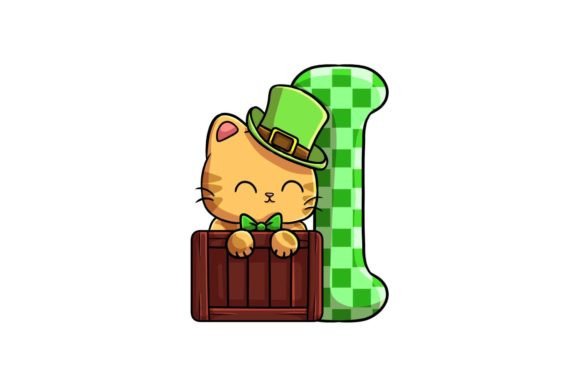St Patrick Cat Alphabet Graphics & Illustrations