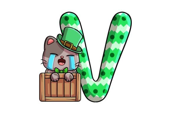 St Patrick Cat Alphabet V Illustrations Review